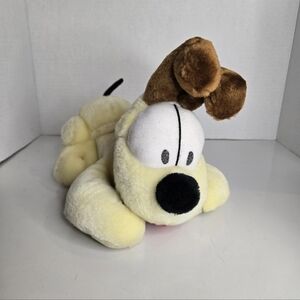 Odie Garfield Play By Play Vintage Plush Stuffed Animal Laying Puppy Dog Yellow